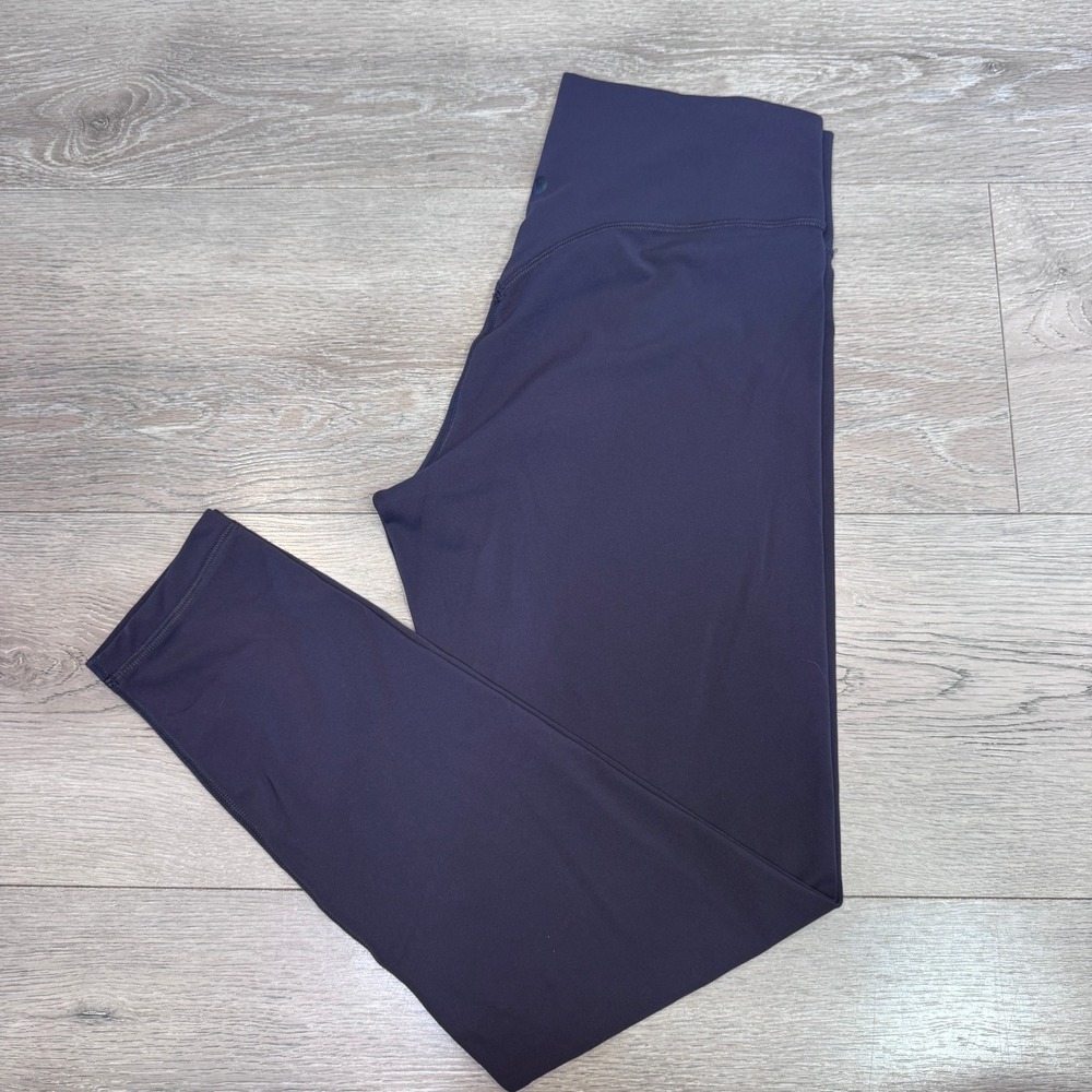 Unissu Womens SM2702 High Rise Athletic Leggings Blue Medium M